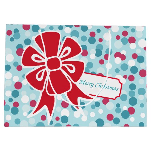 Sac cadeau de Noël Red Bow (Dos)