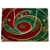 Sac cadeau de Noël Red Gold Green (Devant)