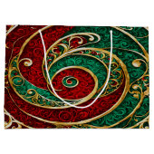 Sac cadeau de Noël Red Gold Green (Dos)
