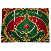 Sac cadeau de Noël Red Green Gold (Devant)