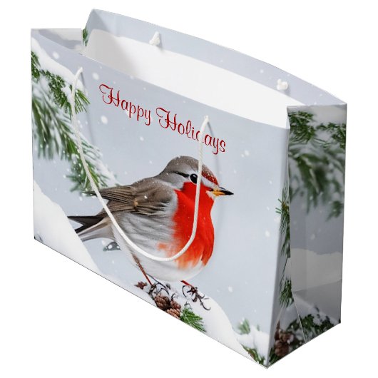 Sac cadeau de Noël Red Robin (Dos Angle)