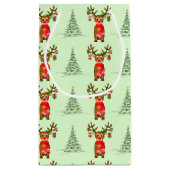 Sac Cadeau De Noël Reindeer Et Pine Trees (Dos)