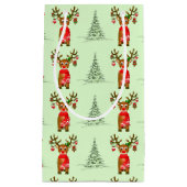 Sac Cadeau De Noël Reindeer Et Pine Trees (Devant)