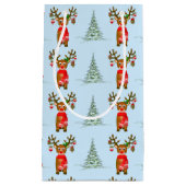 Sac Cadeau De Noël Reindeer Et Pine Trees (Devant)