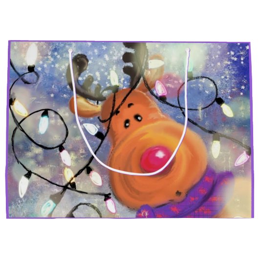 Sac Cadeau de Noël Renne (Dos)