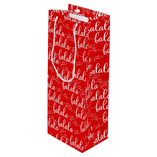 Sac cadeau de Noël rouge (Devant Angle)