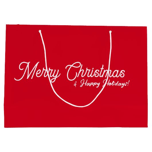 Sac cadeau de Noël rouge (Dos)