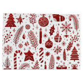 Sac cadeau de Noël rouge blanc (Dos)