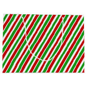 Sac cadeau de Noël rouge, blanc et vert (Dos)
