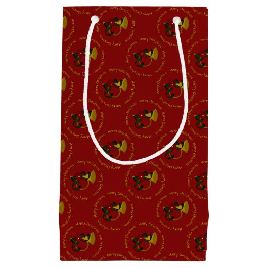 Sac cadeau de Noël-Rouge-Corne S (Devant)