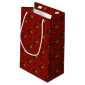 Sac cadeau de Noël-Rouge-Corne S (Dos Angle)