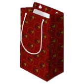 Sac cadeau de Noël-Rouge-Corne S (Devant Angle)