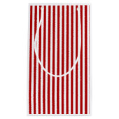 Sac cadeau de Noël rouge et blanc rayé (Devant)