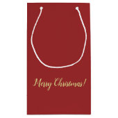 Sac Cadeau de Noël Rouge Foncé (Dos)