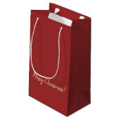 Sac Cadeau de Noël Rouge Foncé (Dos Angle)