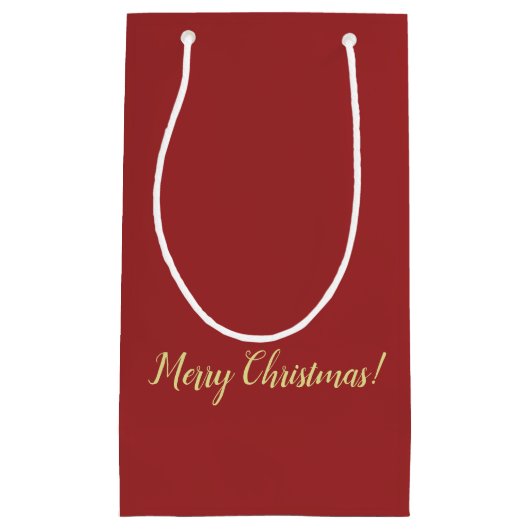 Sac Cadeau de Noël Rouge Foncé (Devant)