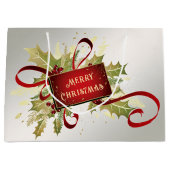 Sac cadeau de Noël rouge moderne (Devant)