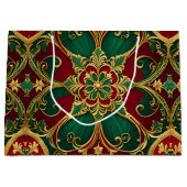 Sac cadeau de Noël Rouge Vert (Devant)