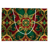 Sac cadeau de Noël Rouge Vert (Dos)