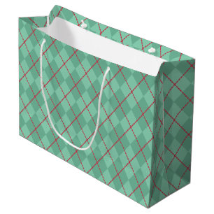 Sac cadeau de Noël Rouge Vert Festif