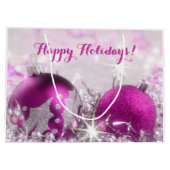 Sac Cadeau De Noël Rouge Violet Et Argent (Dos)