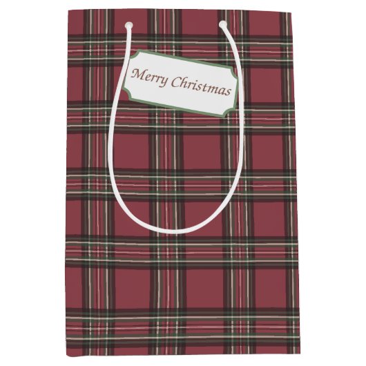 Sac cadeau de Noël Rustic Plaid (Devant)