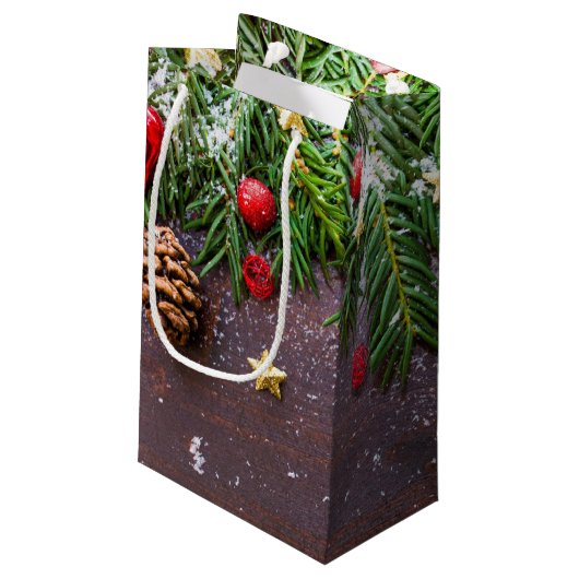 Sac cadeau de Noël rustique (Dos Angle)