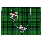 Sac cadeau de Noël Scottie BLAST Plaid (Dos)