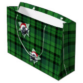 Sac cadeau de Noël Scottie BLAST Plaid (Dos Angle)