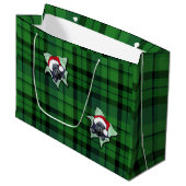 Sac cadeau de Noël Scottie BLAST Plaid (Devant Angle)