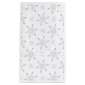 Sac cadeau de Noël Silver Snowflakes (Devant)