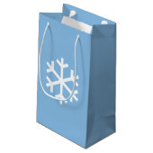 Sac cadeau de Noël Snowflake Blue (Dos Angle)