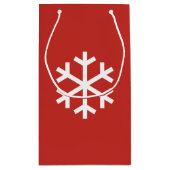 Sac cadeau de Noël Snowflake Red (Dos)