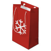 Sac cadeau de Noël Snowflake Red (Dos Angle)