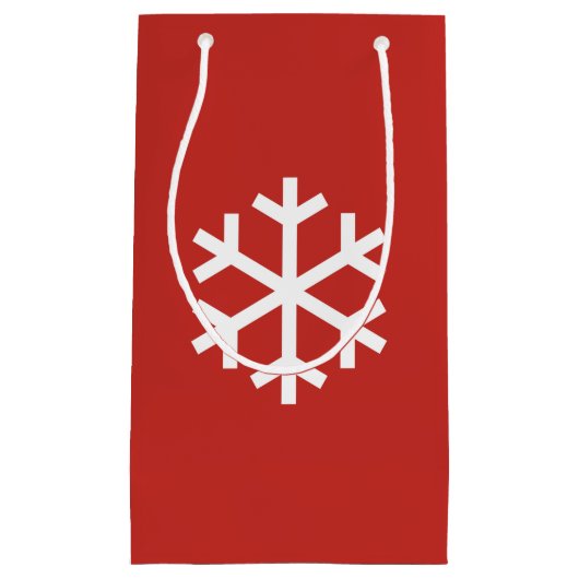 Sac cadeau de Noël Snowflake Red (Devant)