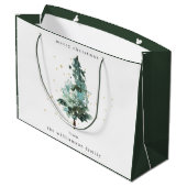 Sac cadeau de Noël Snowy Winter Pine Tree (Dos Angle)