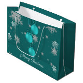 Sac cadeau de Noël turquoise (Devant Angle)