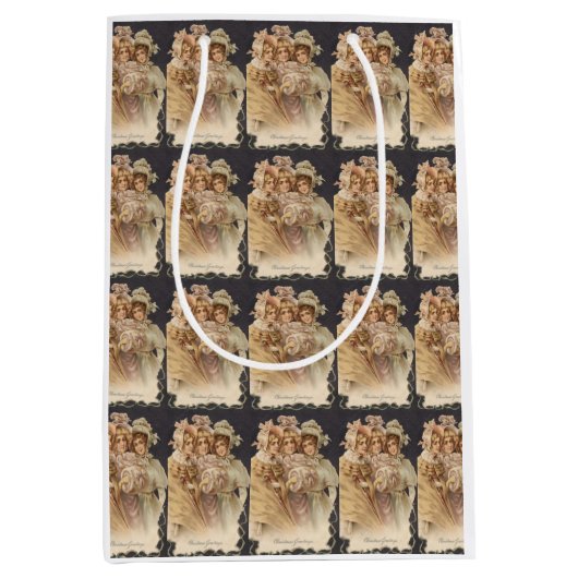 Sac cadeau de Noël Victorian Vintage (Devant)