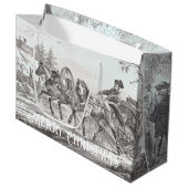 Sac cadeau de Noël Vintage VICTORIAN CITY (Devant Angle)