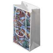 Sac cadeau de Noël vintage Village (Devant Angle)