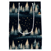 Sac cadeau de nuit Starry Winter Forest (Dos)