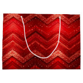 Sac cadeau de Parties scintillant de Noël rouge (Dos)