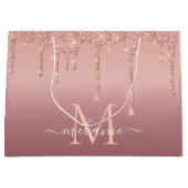 Sac cadeau de Parties scintillant d'or Rose person (Devant)