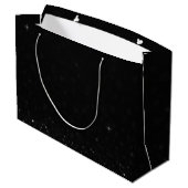Sac cadeau de Parties scintillant noire de luxe av (Dos Angle)