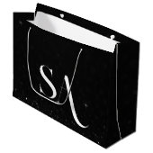 Sac cadeau de Parties scintillant noire de luxe av (Devant Angle)