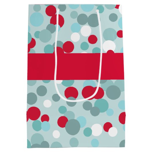 Sac cadeau de points de Noël Aqua (Dos)