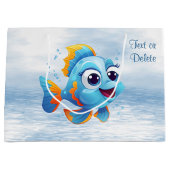 Sac cadeau de poisson bleu (Devant)