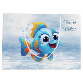 Sac cadeau de poisson bleu (Dos)