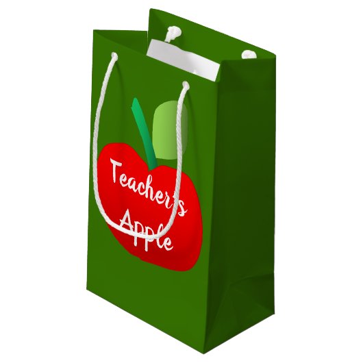 Sac cadeau de pomme pour l'enseignant (Dos Angle)
