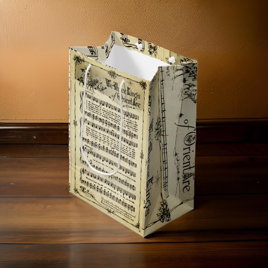Sac cadeau de première feuille de musique Noel